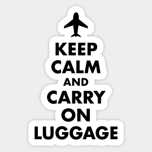 Keep Calm and Carry On Luggage Sticker